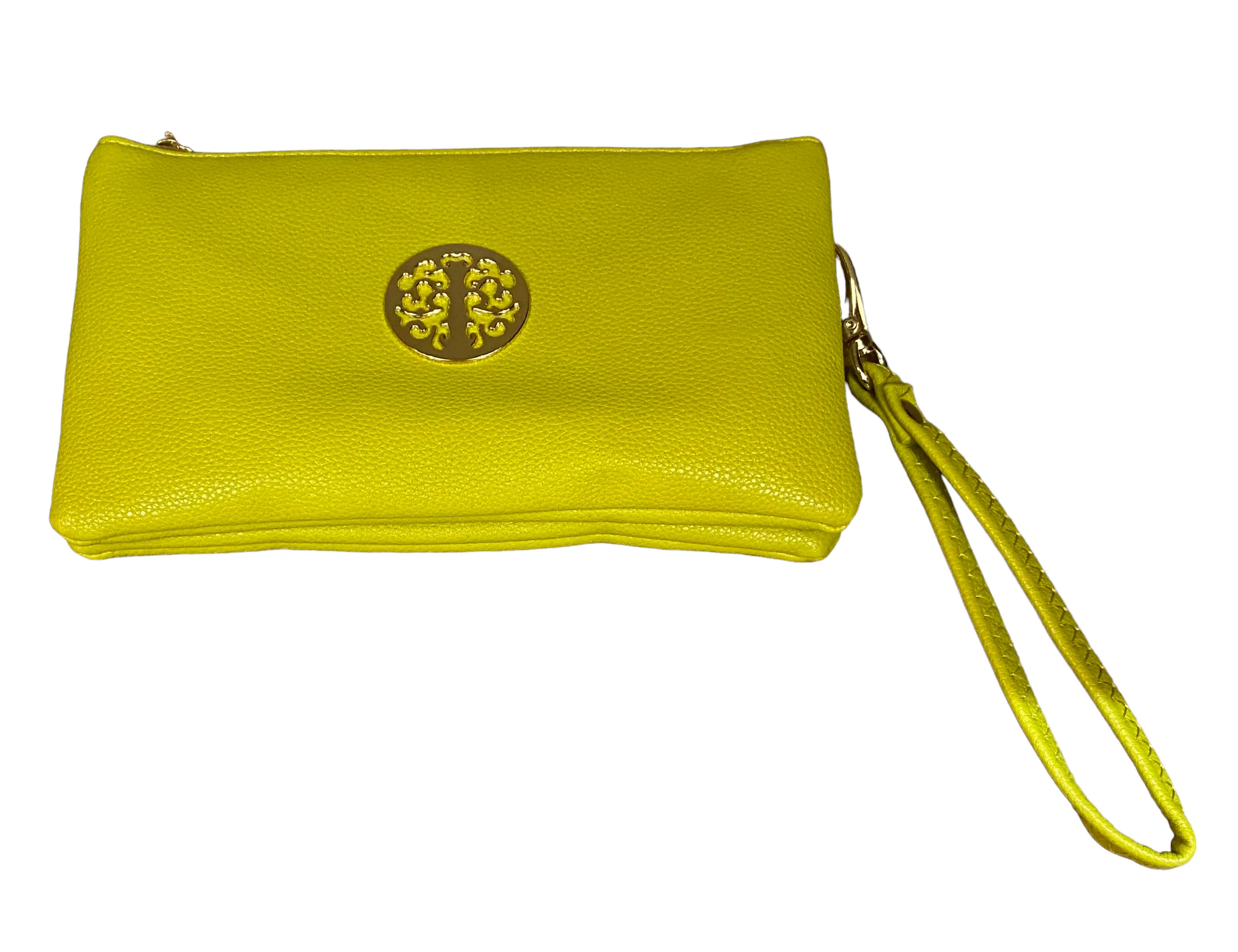 Small Crossbody Bag With Wristlet Strap And Gold Tree Of Life Logo (24 Colours)