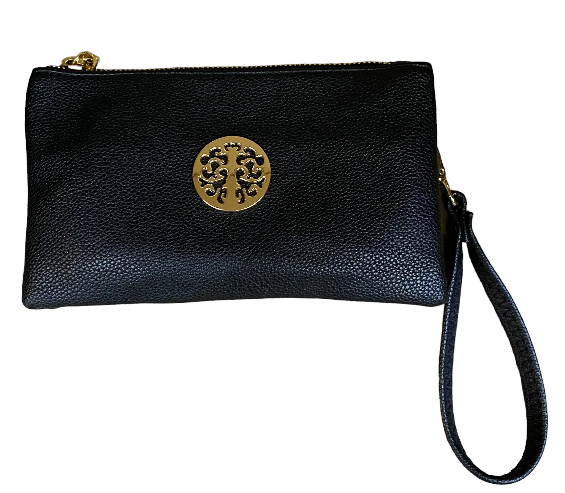 Small Crossbody Bag With Wristlet Strap And Gold Tree Of Life Logo (24 Colours)