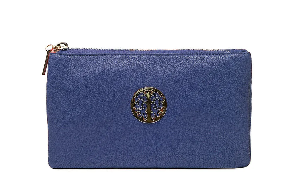 Small Crossbody Bag With Wristlet Strap And Gold Tree Of Life Logo (24 Colours)