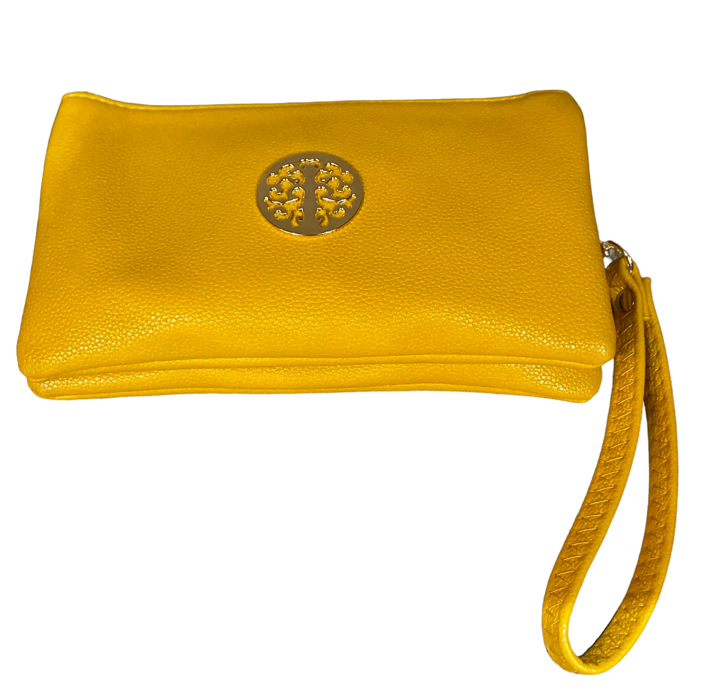 Small Crossbody Bag With Wristlet Strap And Gold Tree Of Life Logo (24 Colours)