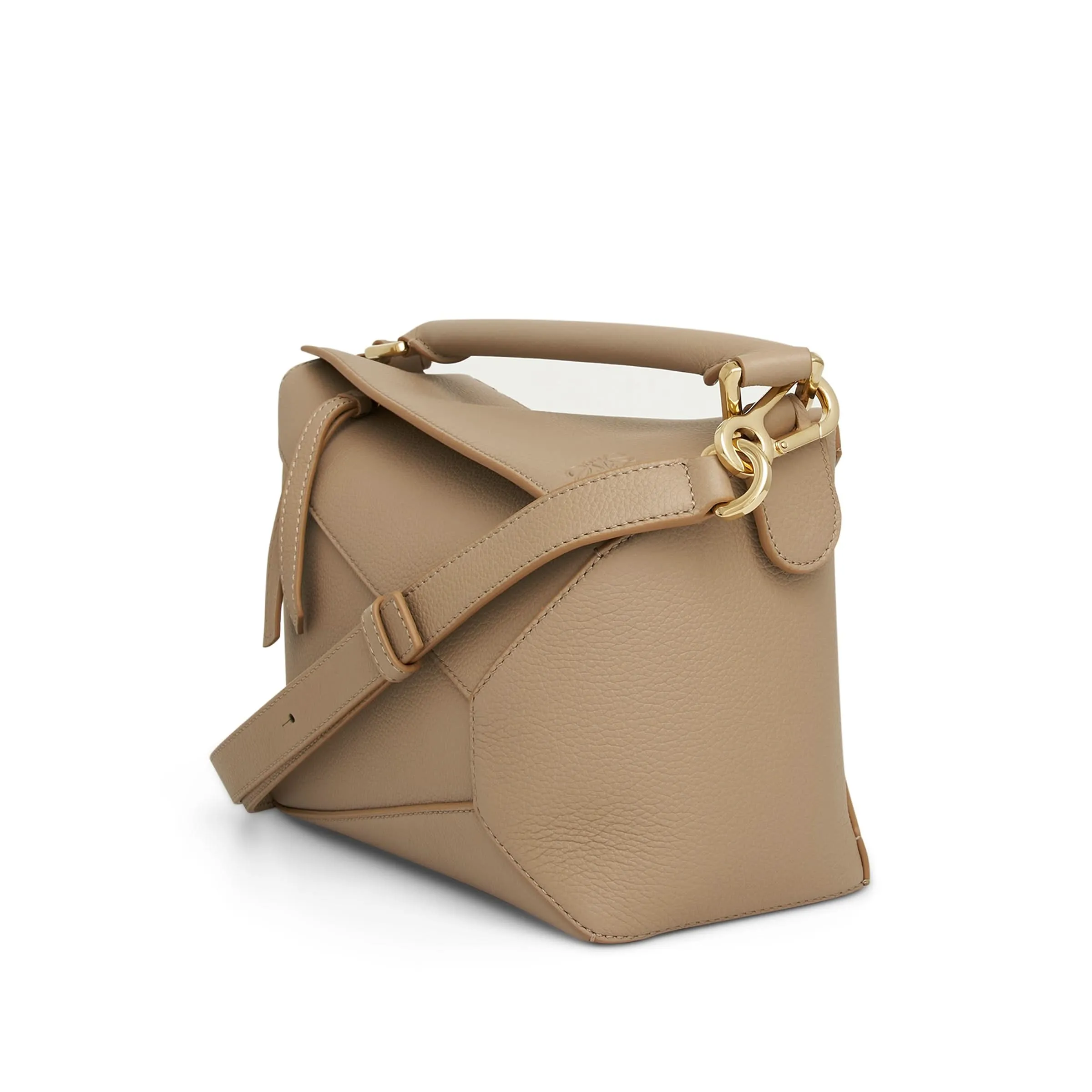 Small Puzzle Edge Bag in Soft Grained Calf in Sand