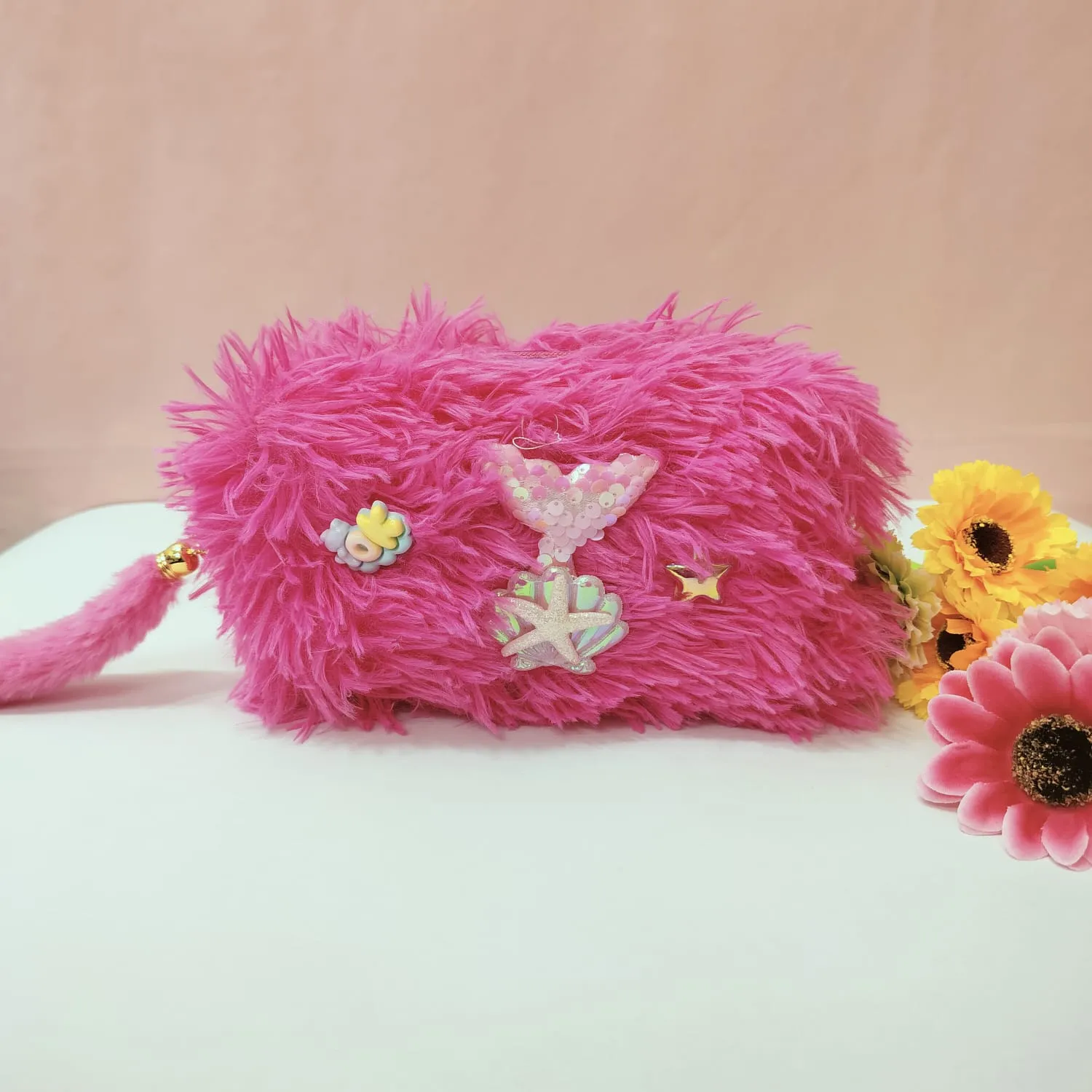 Soft Cotton  And  Furr Pouch