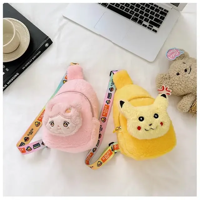 Soft Fur Design Mini Crossbody Bag for Kids