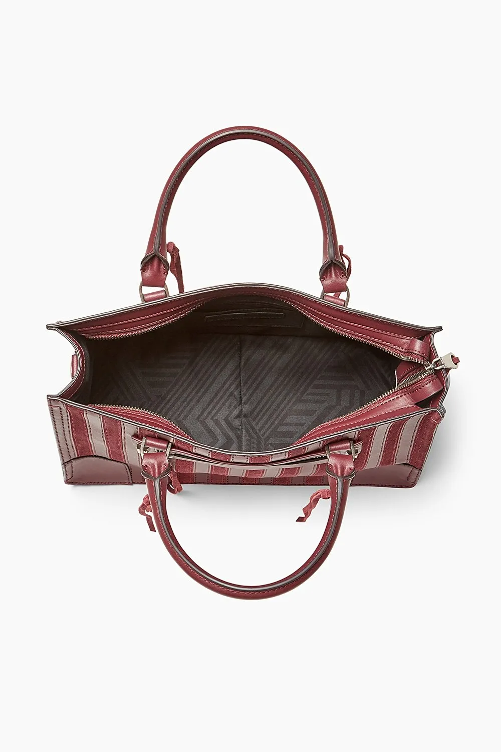 Stripe Regan Satchel Tote