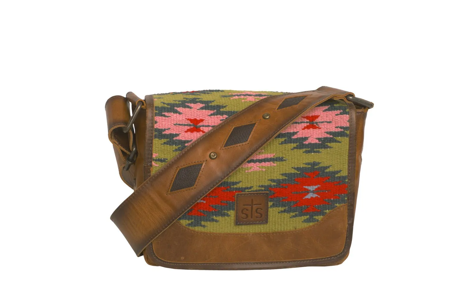 STS Ranchwear Womens Baja Dreams Della Multi-Color Leather Crossbody Bag