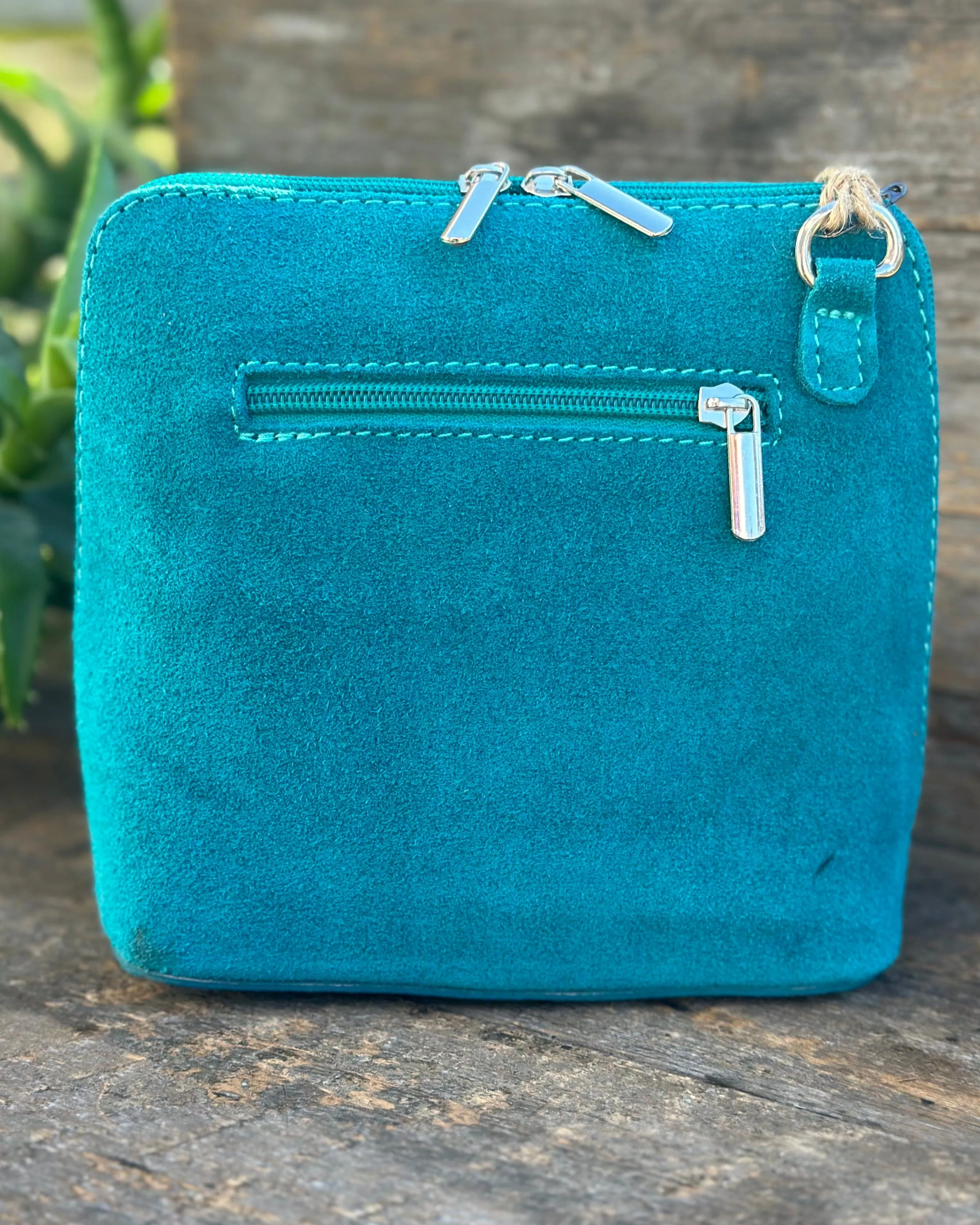 Suede Vera Pelle Bag - Turquoise