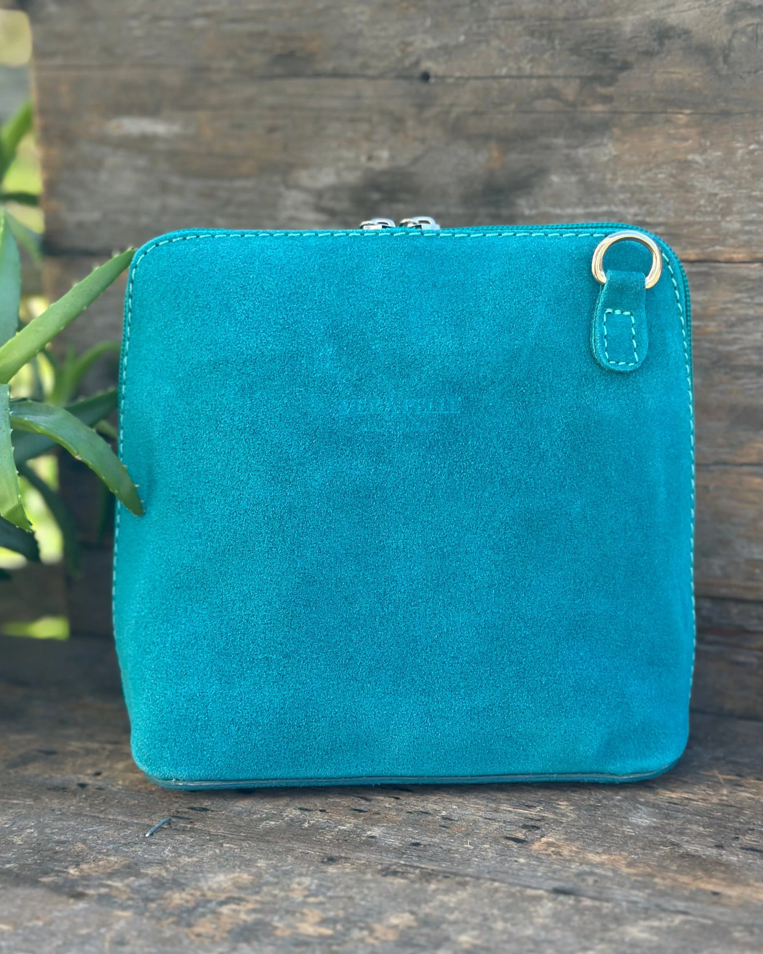 Suede Vera Pelle Bag - Turquoise