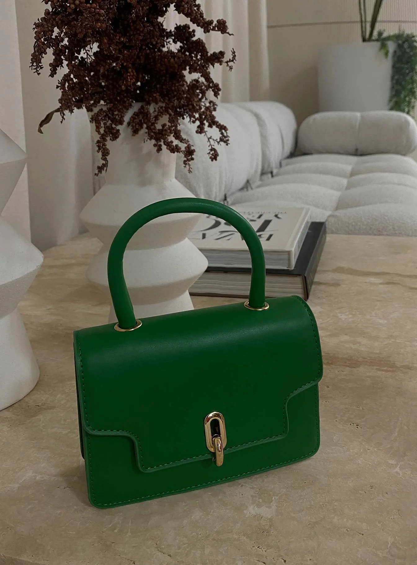 Sumi Top Handle Crossbody Bag Green