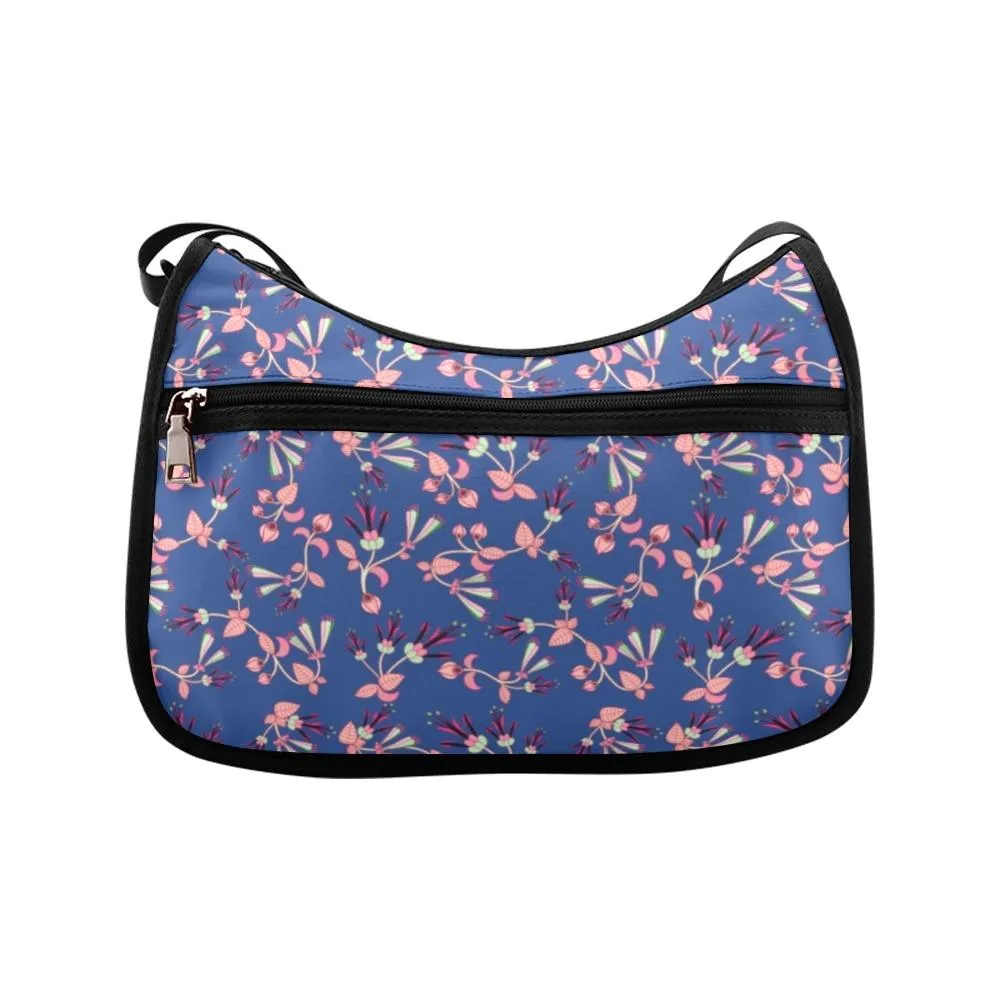 Swift Floral Peach Blue Crossbody Bags