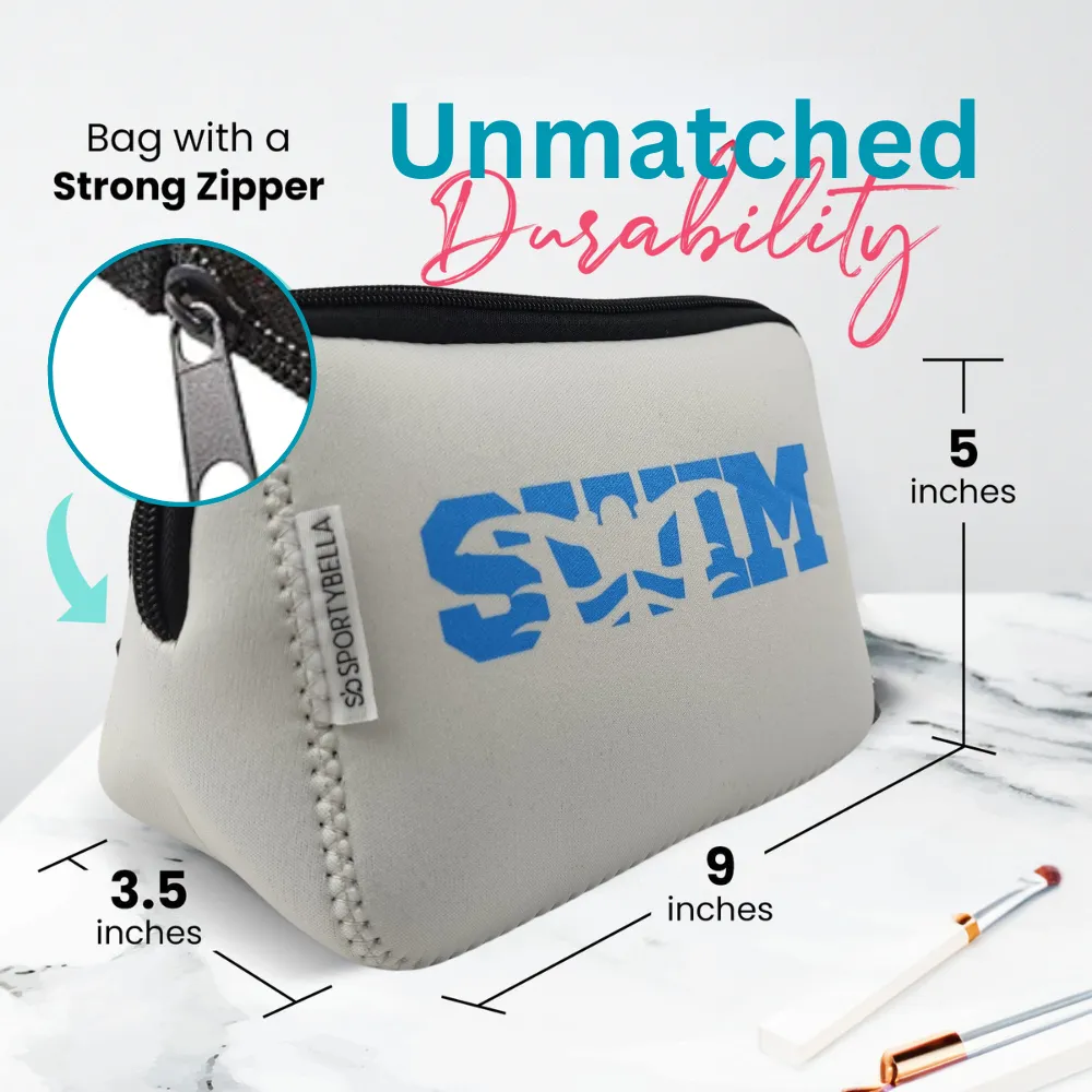 Swim Cosmetic Bag and Infinity Bracelet Gift Bundle