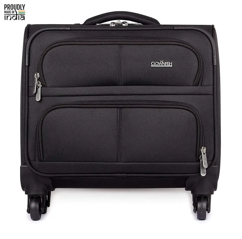 THE CLOWNFISH Drifter 44 Litre Laptop Roller Case - Durable & Stylish | 15.6" Laptop Compartment | Black