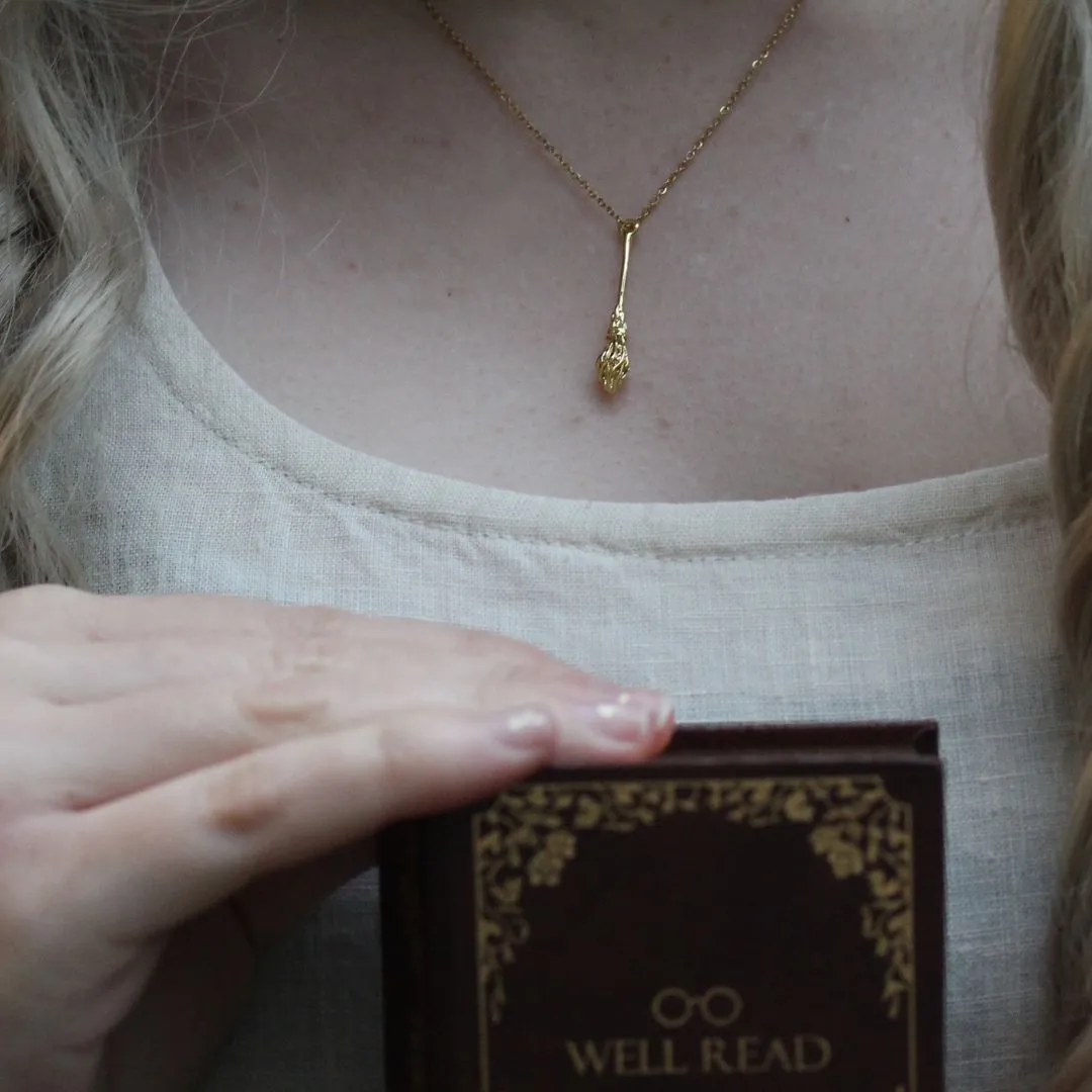 The History of Magic Bookish Pendant Necklace