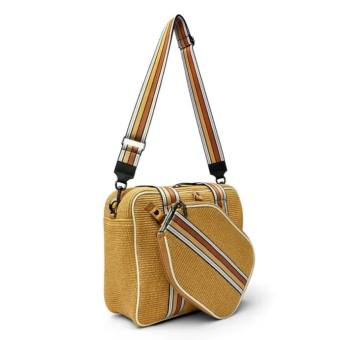 The Pickleball Tote in Dune Raffia