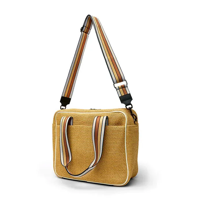 The Pickleball Tote in Dune Raffia