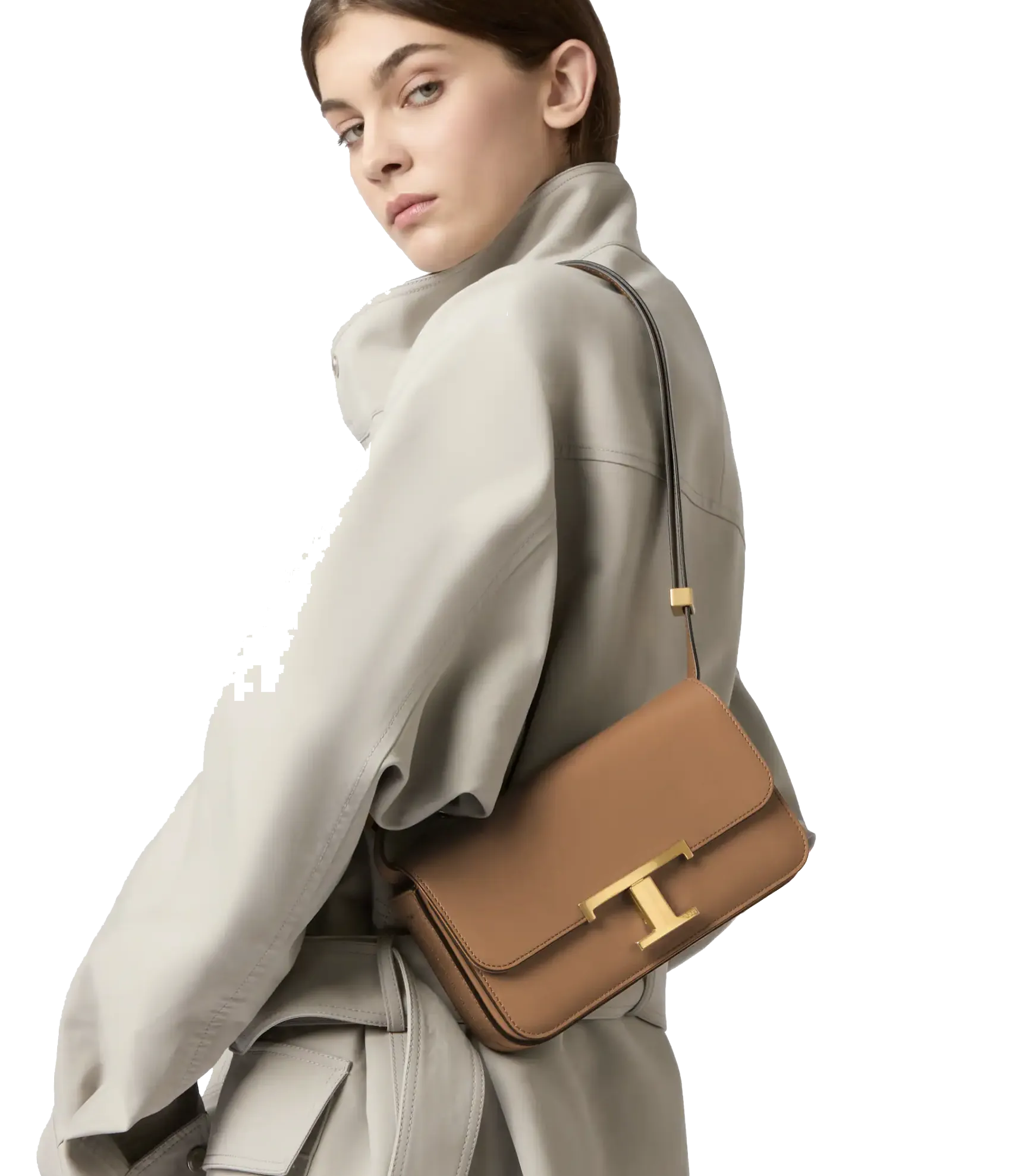 TODS T TIMELESS CROSSBODY BAG COGNAC