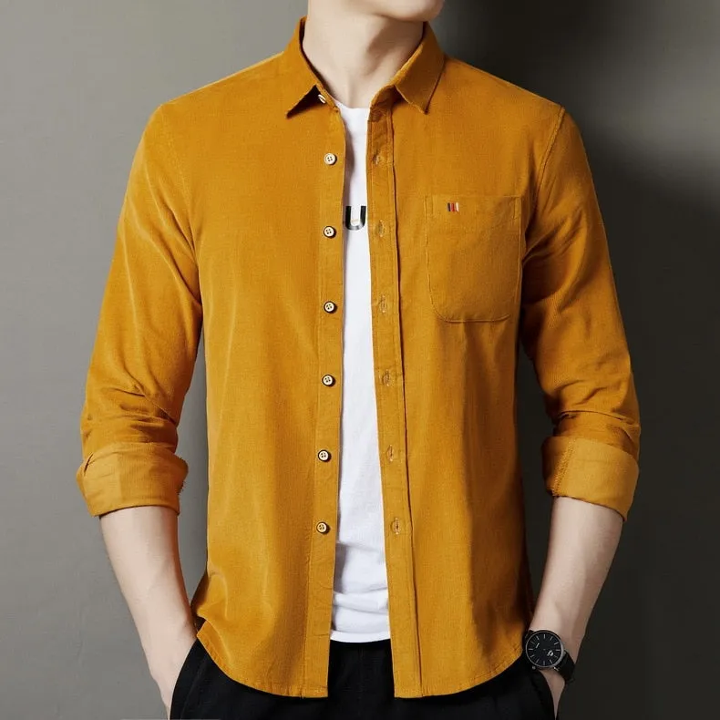 Top Quality 100% Cotton Fashion Brand Streetwear Button Up Regular Fit Cargo Shirt Men Long Sleeve  Casual Clothes Men