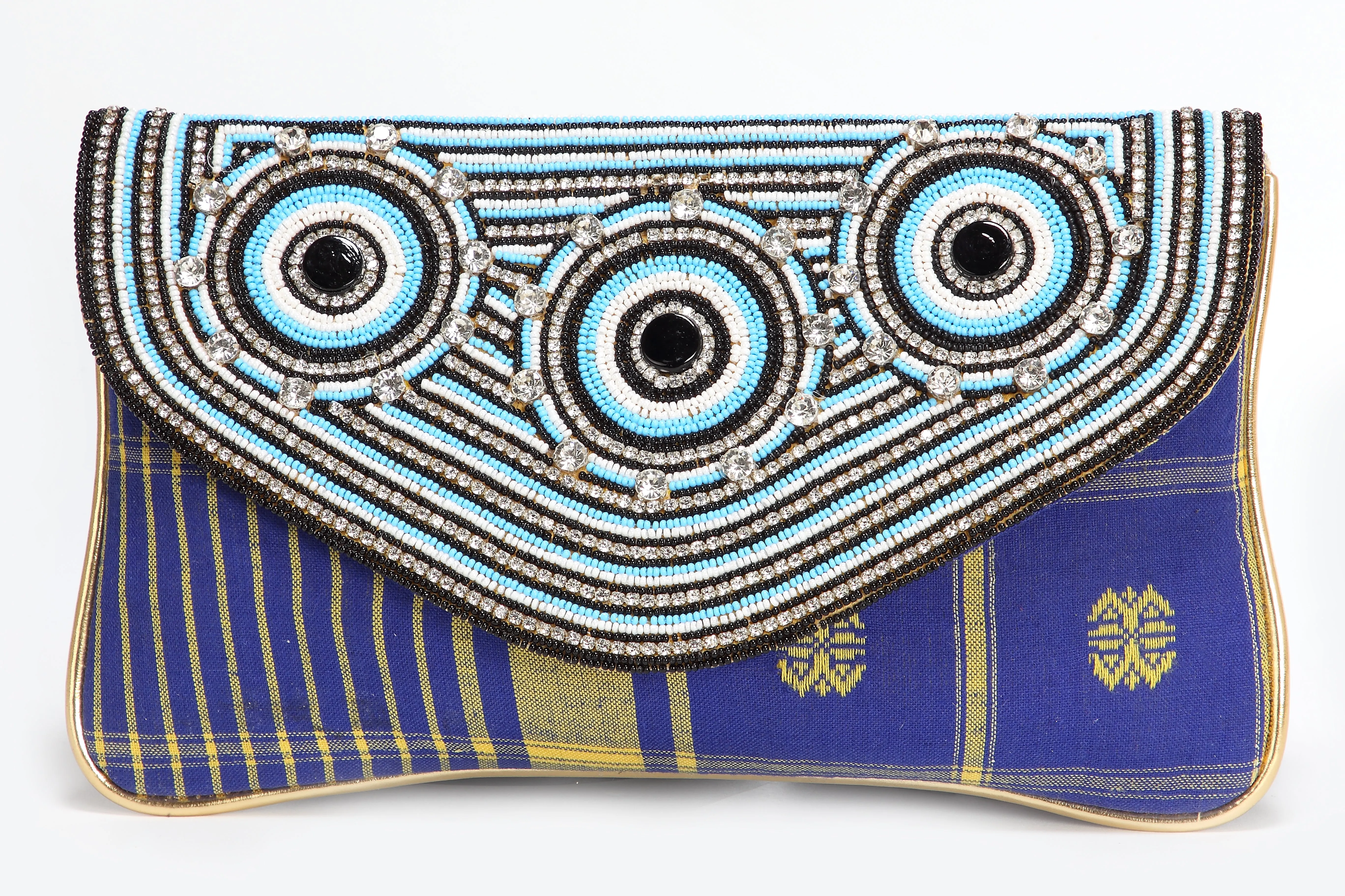 Tribal Style Beaded Handheld Clutch