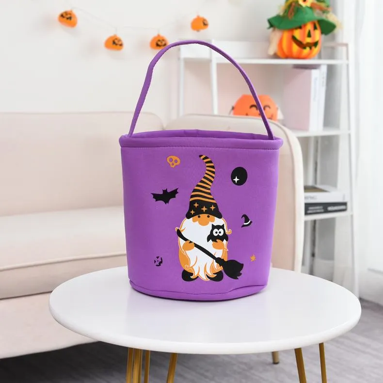 Trick or Treat Bucket Halloween Basket Monogram Trick or Treat Halloween Bag