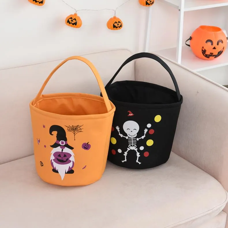 Trick or Treat Bucket Halloween Basket Monogram Trick or Treat Halloween Bag