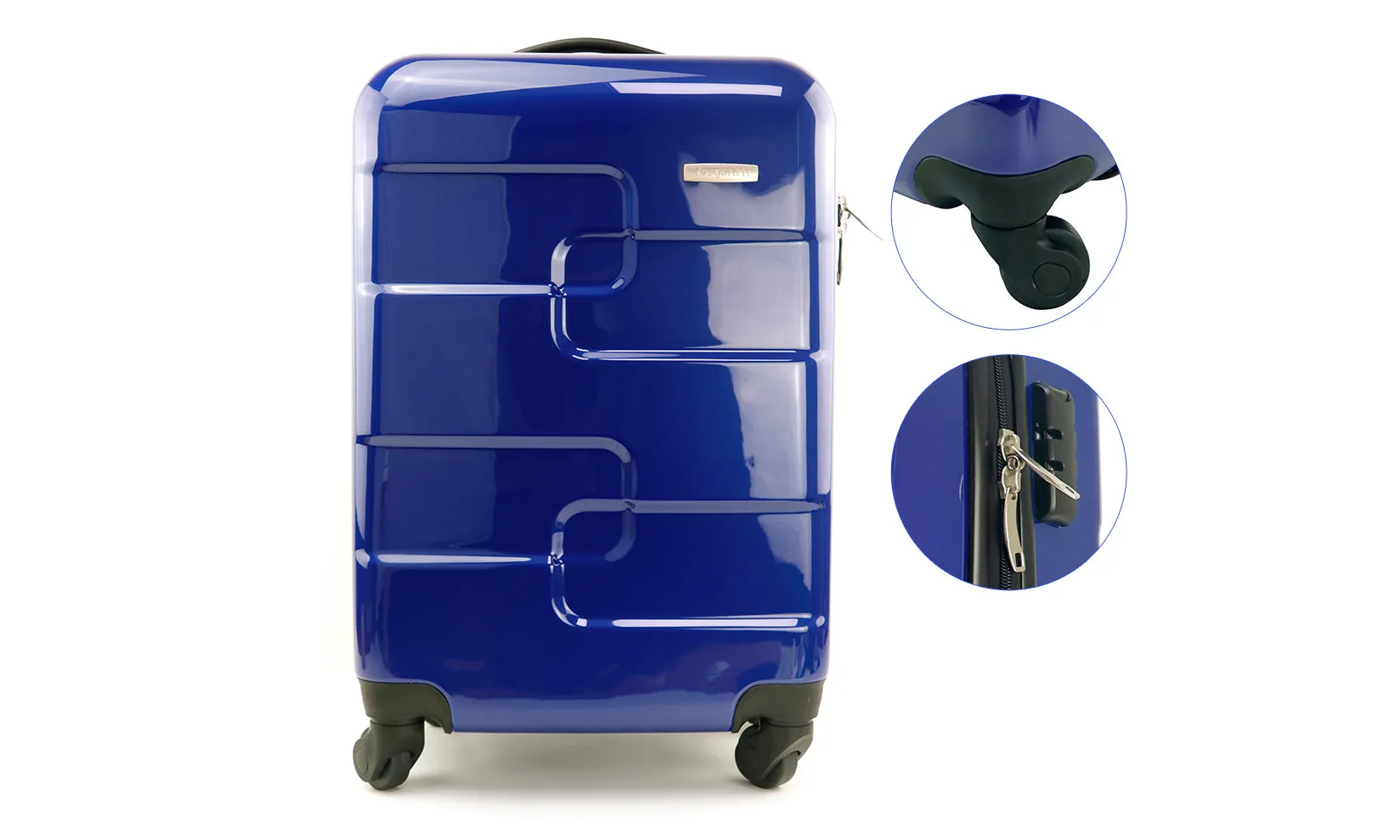 Vesgantti Lightweight Hard Shell 4 Wheel Travel Trolley Luggage Suitcase