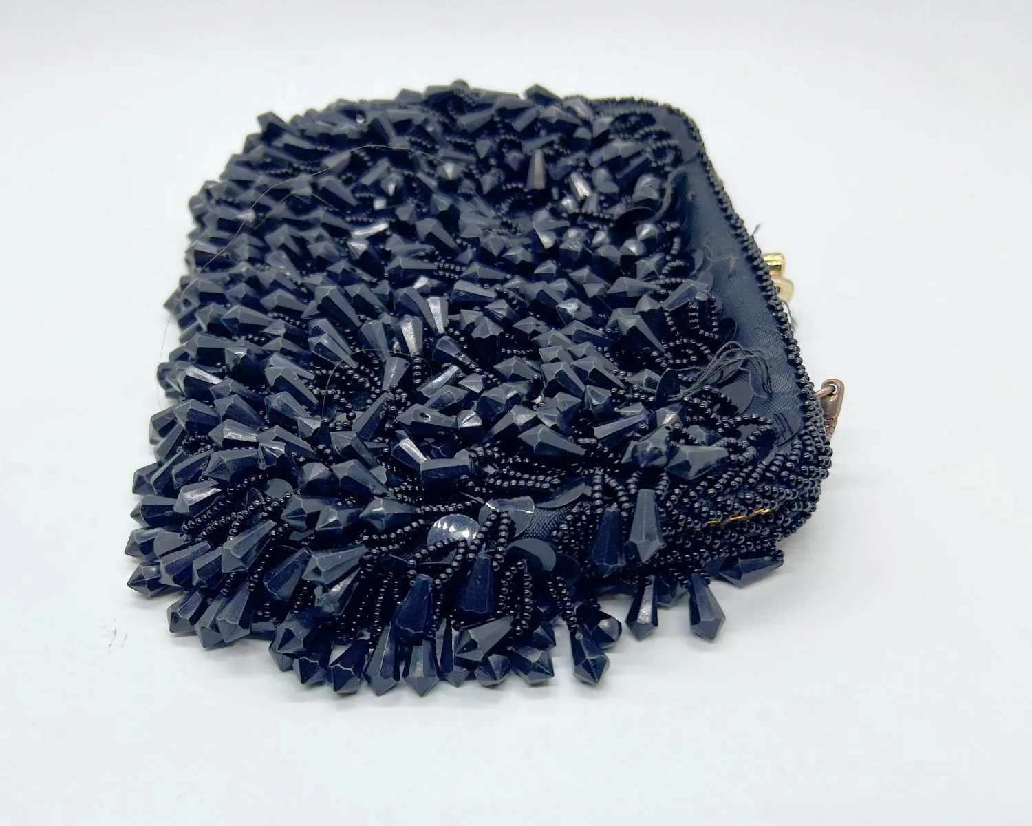 Vintage Black Beaded Walborg Riviere Evening Purse