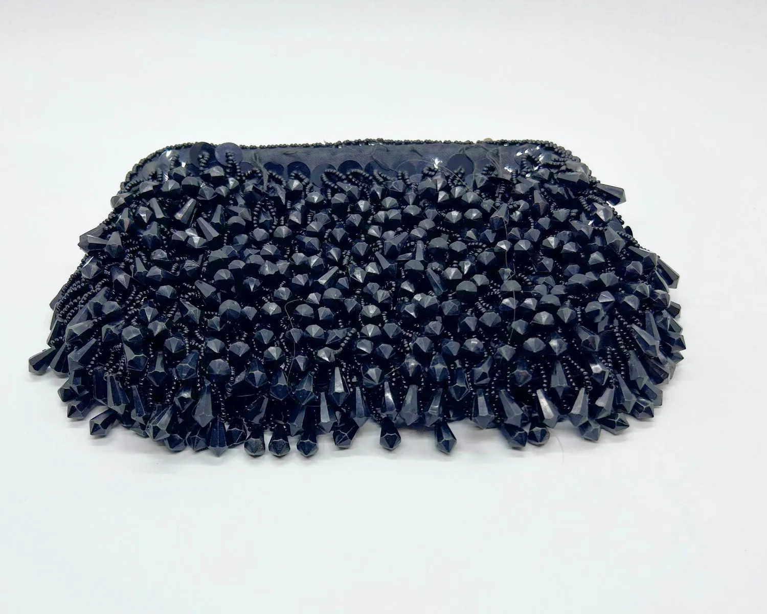 Vintage Black Beaded Walborg Riviere Evening Purse