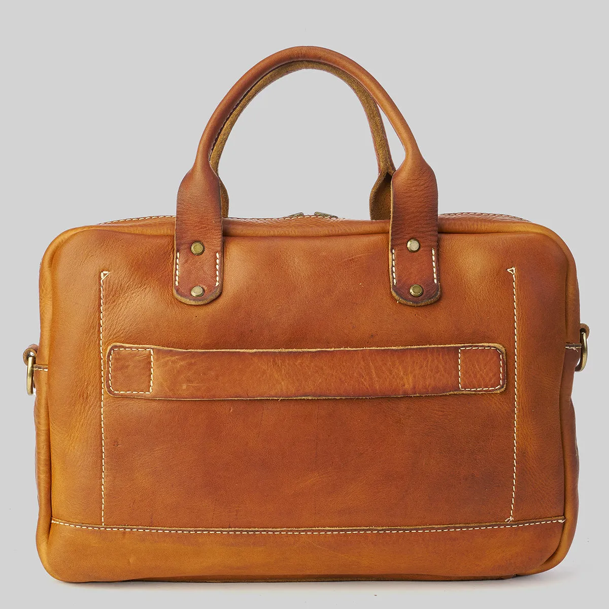 Vintage Stone-Washed Briefcase #100