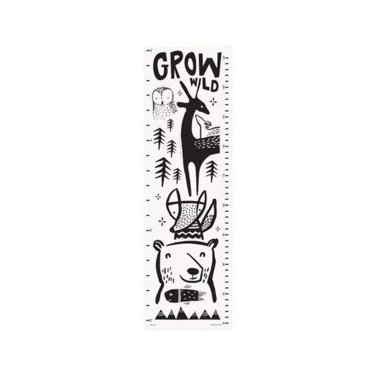 Wee Gallery organic canvas growth chart - woodlands