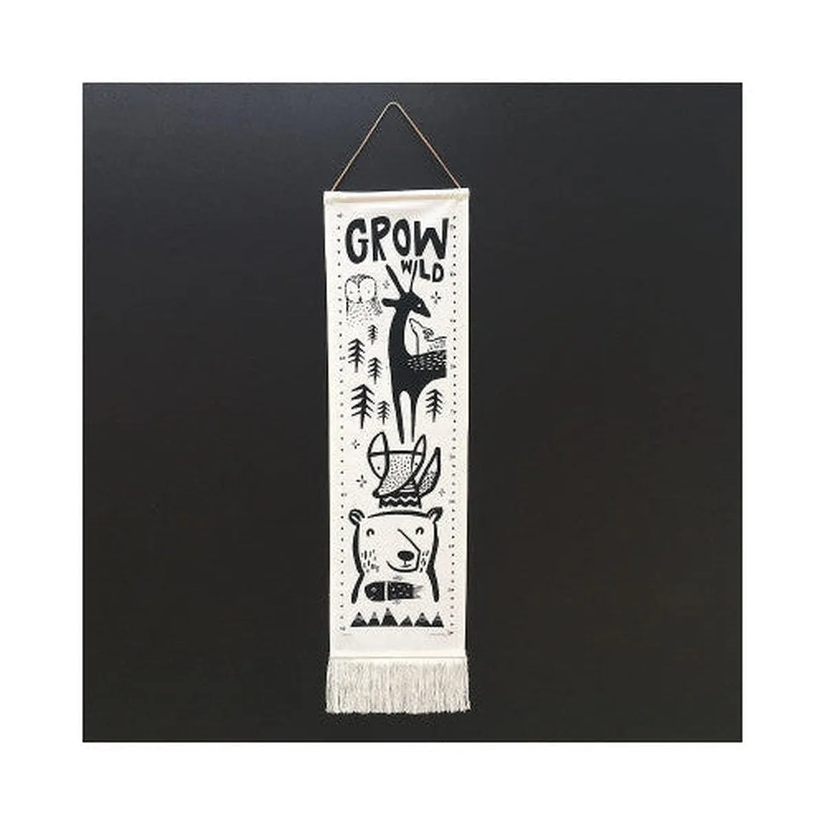 Wee Gallery organic canvas growth chart - woodlands