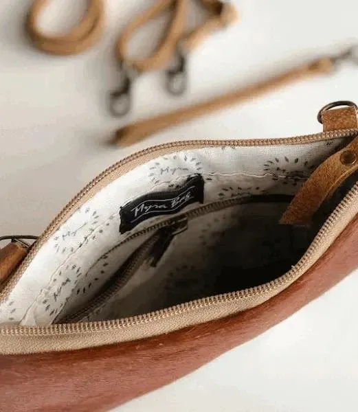 Western Leather Brown Shoulder Bag Wristlet