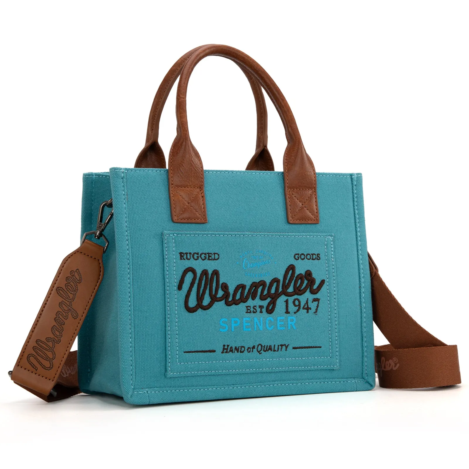 WG136-8120S   Vintage Wrangler Canvas Tote//Crossbody - Jean