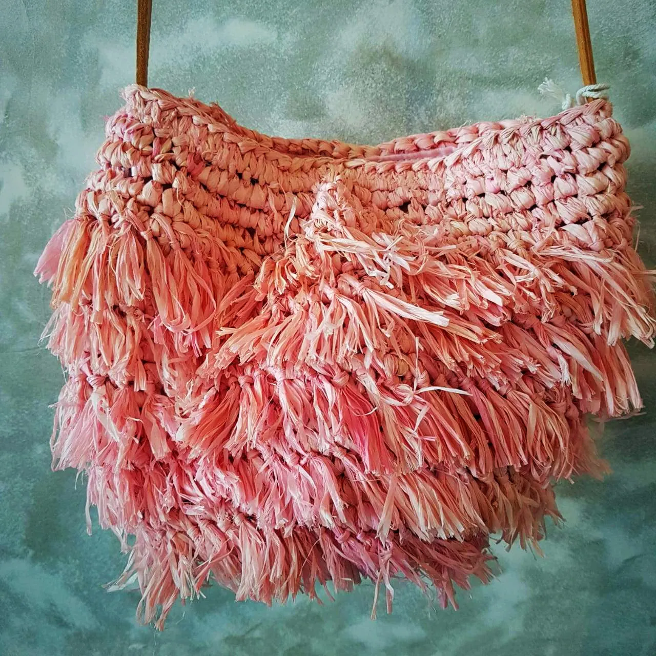 Woven Straw Shoulder Bag In Pink, Black Or Natural With Leather Strap