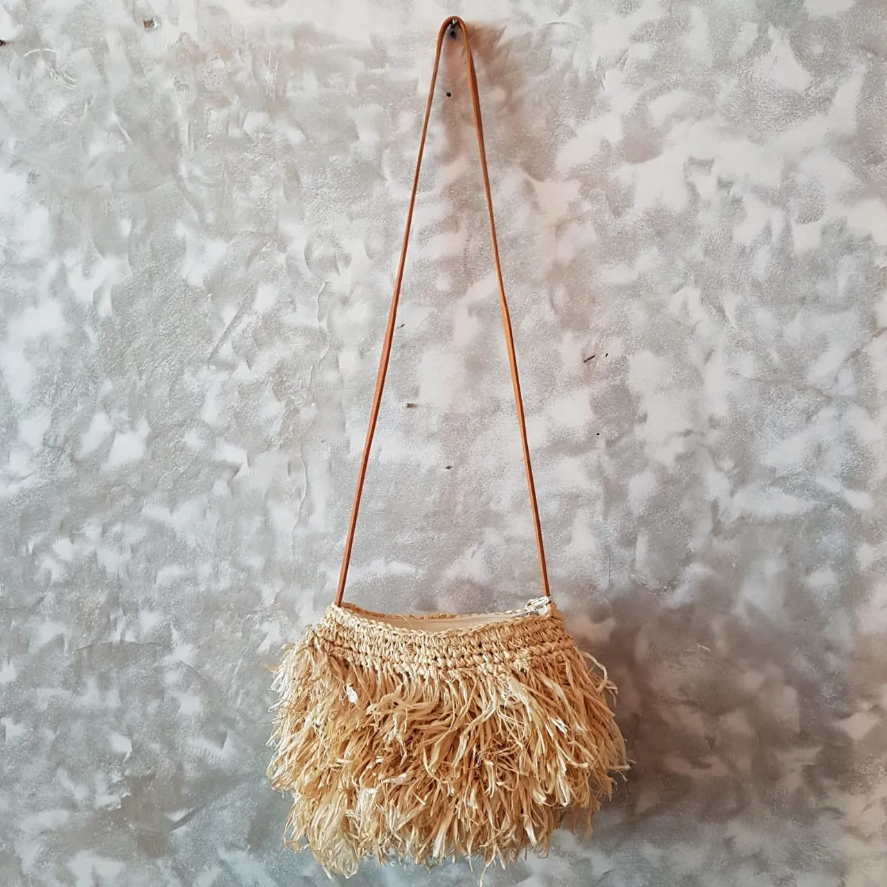 Woven Straw Shoulder Bag In Pink, Black Or Natural With Leather Strap