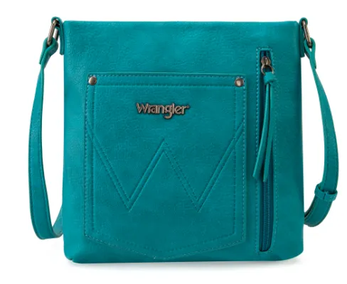 Wrangler Turquoise Braided Concealed Carry Crossbody Tote WG97G-9360