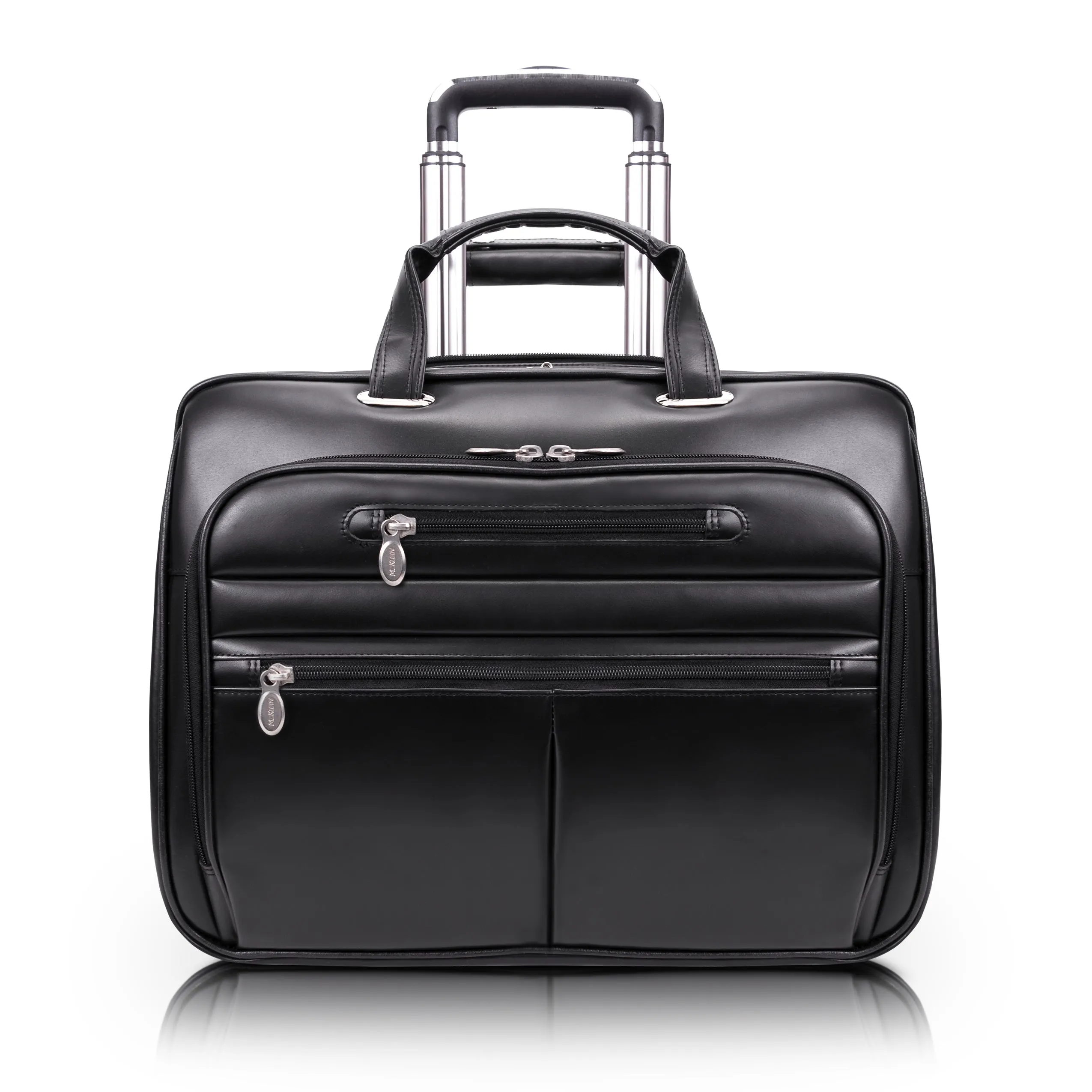 WRIGHTWOOD | 17” Leather Wheeled Laptop Briefcase